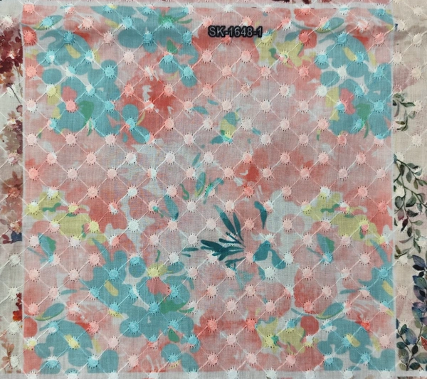 Arihant Creations Poly Cotton Hakoba Digital Print Fabric - 2.4 MTR, Unstitched