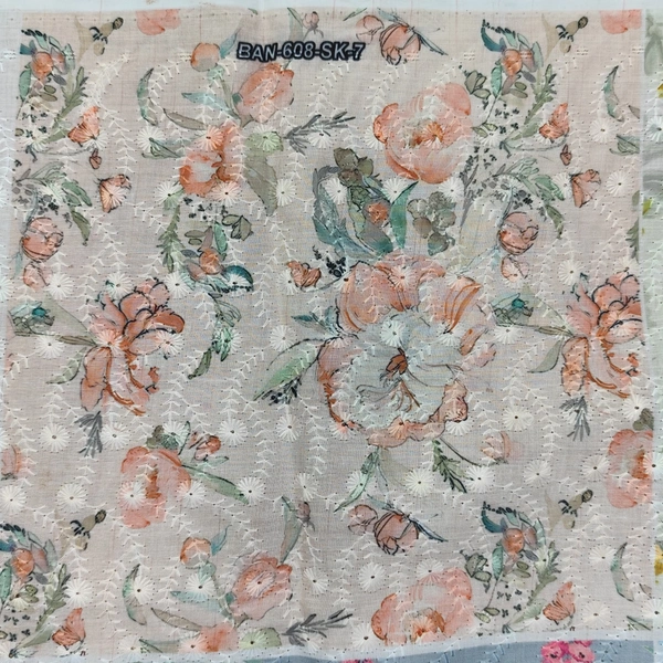 Arihant Creations Poly Cotton Hakoba Digital Print Fabric - 2.4 MTR, Unstitched
