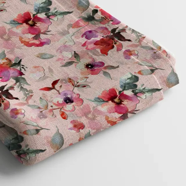 Arihant Creations Muslin Digital Printed Fabric  | Poly Blend, 44 Width, Unstitched - Muslin