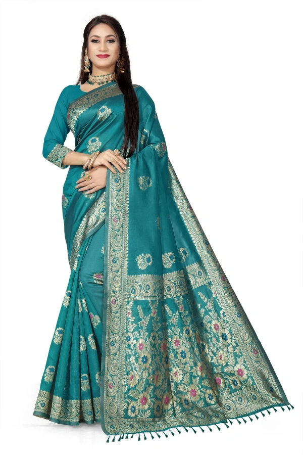 VEEROSA Banarasi Silk Saree