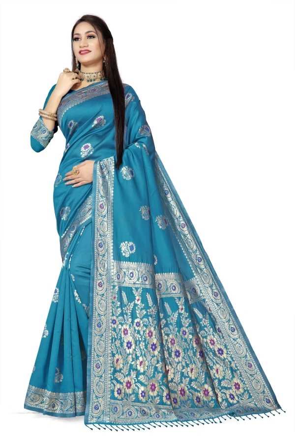 VEEROSA Banarasi Silk Saree