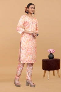 Arihant Creations Women's Cotton Digital Printed Co-Ord Set - Breathable, Stylish & Ready-to-Wear - Large (L), Large (L)