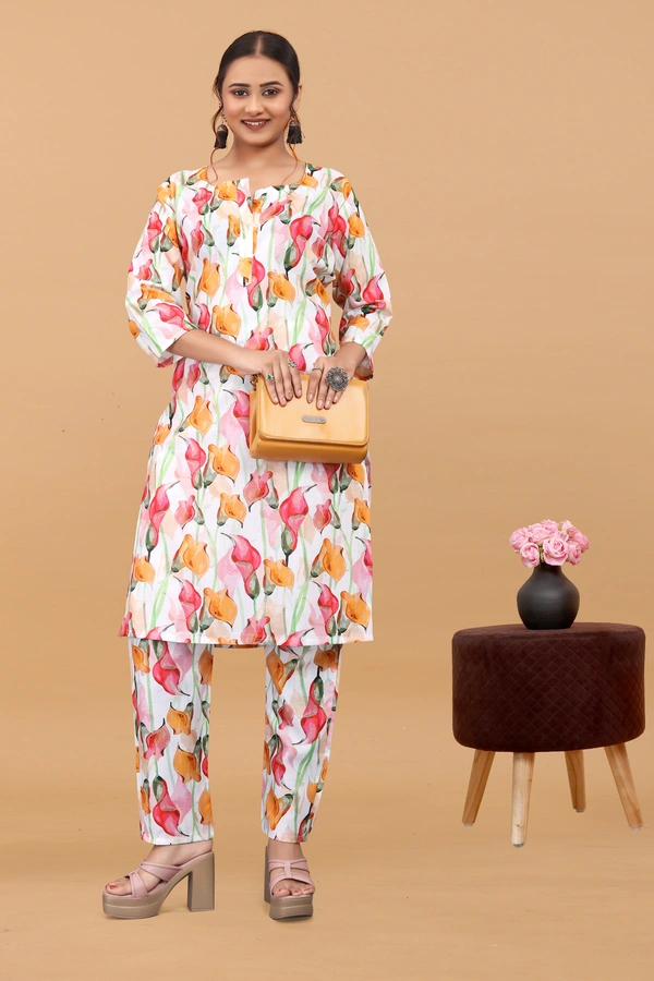 Arihant Creations Women's Cotton Digital Printed Co-Ord Set - Breathable, Stylish & Ready-to-Wear - Large (L), Large (L)
