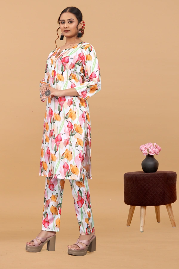 Arihant Creations Women's Cotton Digital Printed Co-Ord Set - Breathable, Stylish & Ready-to-Wear - Large (L), Large (L)