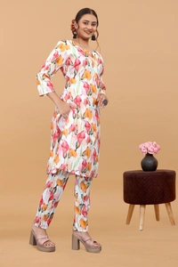 Arihant Creations Women's Cotton Digital Printed Co-Ord Set - Breathable, Stylish & Ready-to-Wear - Large (L), Large (L)