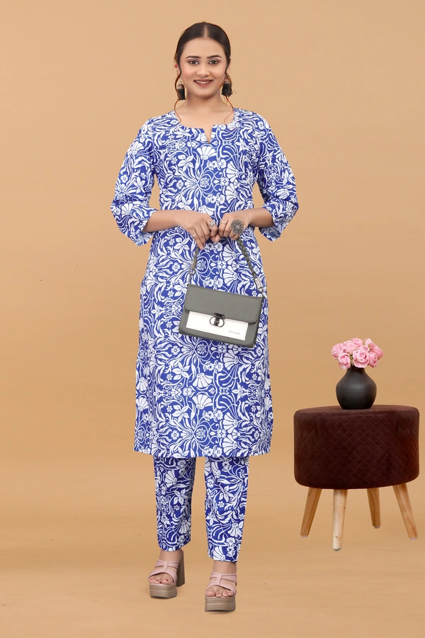 Arihant Creations Women's Cotton Digital Printed Co-Ord Set - Stylish, Breathable & Ready-to-Wear - Large (L), Large (L)