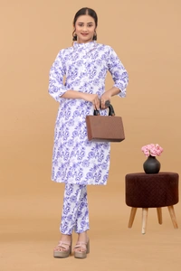 Arihant Creations Women's Cotton Digital Printed Co-Ord Set - Stylish, Breathable & Ready-to-Wear - Large (L), Large (L)