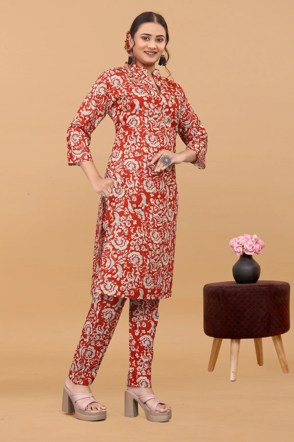 Arihant Creations Women's Cotton Digital Printed Co-Ord Set - Stylish, Breathable & Ready-to-Wear - Large (L), Large (L)