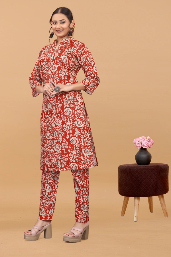 Arihant Creations Women's Cotton Digital Printed Co-Ord Set - Stylish, Breathable & Ready-to-Wear - Large (L), Large (L)