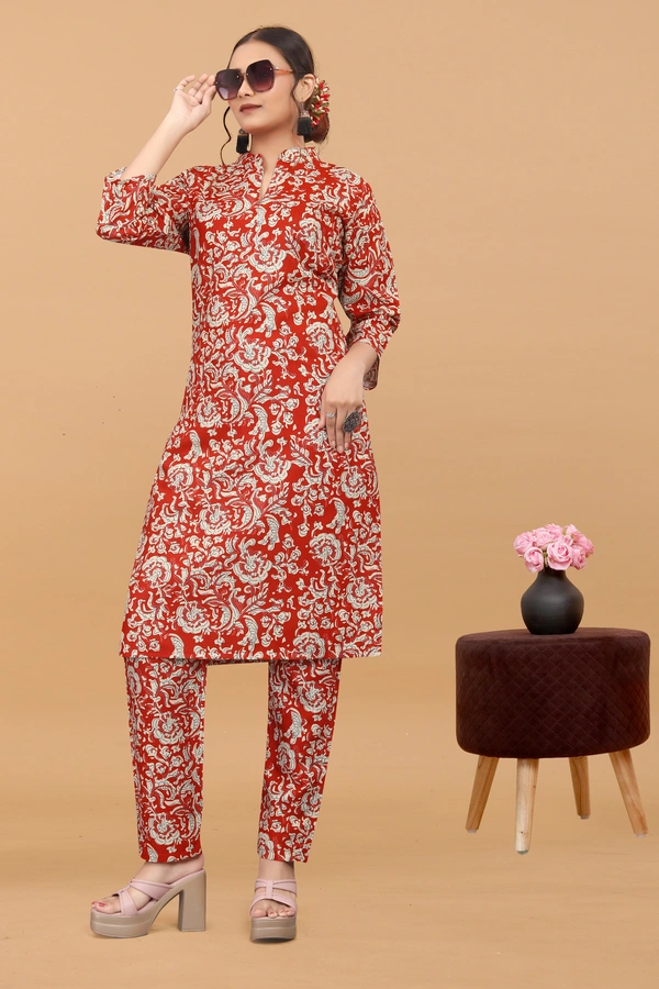 Arihant Creations Women's Cotton Digital Printed Co-Ord Set - Stylish, Breathable & Ready-to-Wear - Large (L), Large (L)