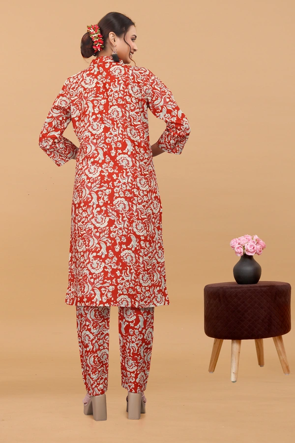 Arihant Creations Women's Cotton Digital Printed Co-Ord Set - Stylish, Breathable & Ready-to-Wear - Large (L), Large (L)