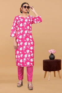 Arihant Creations Women's Cotton Digital Printed Kurta Pant Set - Breathable, Soft & Ready-to-Wear - XL