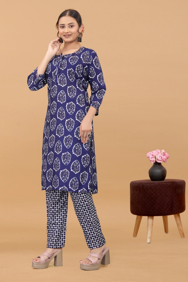 Arihant Creations Women's Cotton Digital Printed Kurta Pant Set - Soft, Breathable & Ready-to-Wear - Large (L), Large (L)