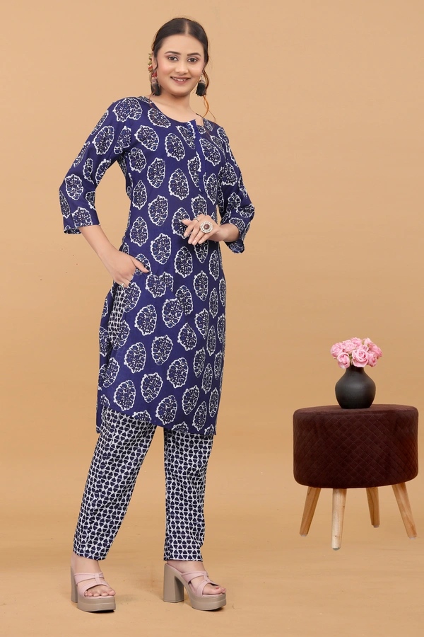 Arihant Creations Women's Cotton Digital Printed Kurta Pant Set - Soft, Breathable & Ready-to-Wear - Large (L), Large (L)