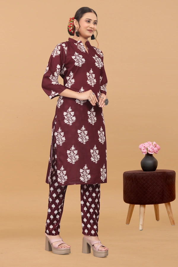 Arihant Creations Women's Cotton Digital Printed Kurta Pant Set - Soft, Breathable & Ready-to-Wear - Large (L), Large (L)