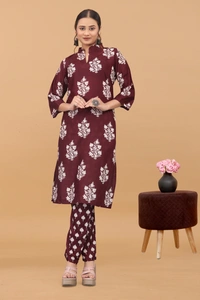 Arihant Creations Women's Cotton Digital Printed Kurta Pant Set - Soft, Breathable & Ready-to-Wear - Large (L), Large (L)