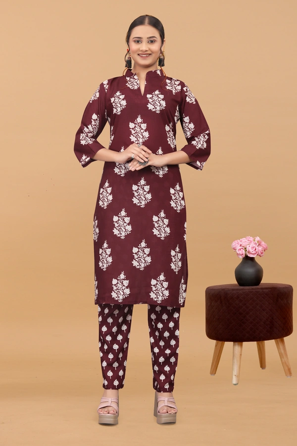 Arihant Creations Women's Cotton Digital Printed Kurta Pant Set - Soft, Breathable & Ready-to-Wear - Large (L), Large (L)