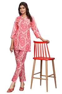 Arihant Creations Women's Heavy Rayon Printed Co-Ord Set - Stylish & Comfortable - Extra Large (XL), Extra Large (XL)