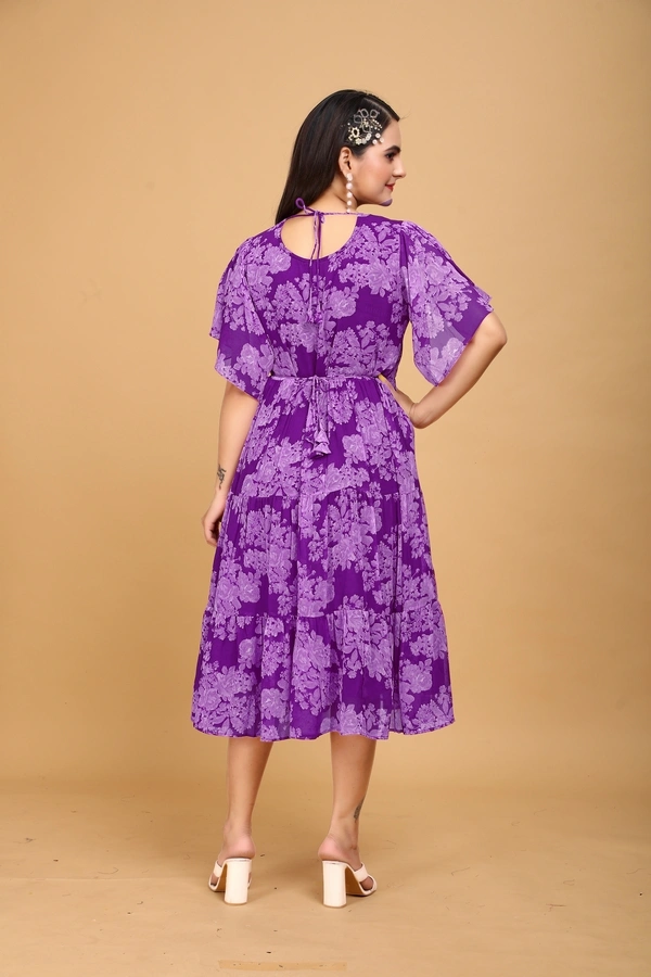 Arihant Creations Women's Printed Georgette Gown - Flowy, Soft - Extra Large (XL), Extra Large (XL)