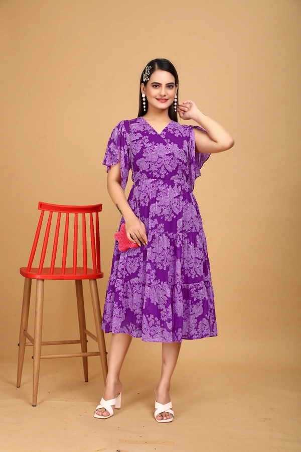 Arihant Creations Women's Printed Georgette Gown - Flowy, Soft - Extra Large (XL), Extra Large (XL)