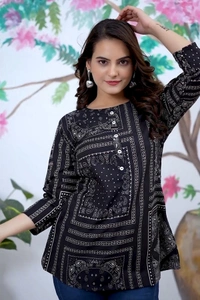 Arihant Creations Women's Rayon Casual Top - Soft & Stylish - Large (L), Large (L)