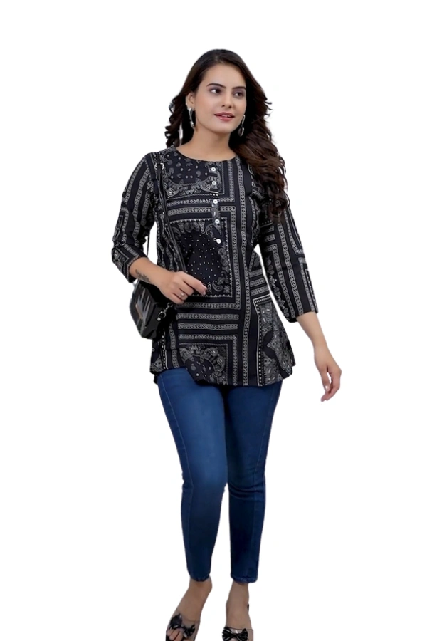 Arihant Creations Women's Rayon Casual Top - Soft & Stylish - Large (L), Large (L)