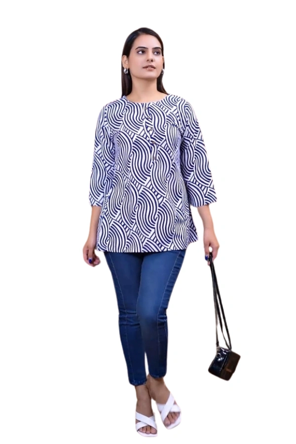 Arihant Creations Women's Rayon Casual Top - Soft & Stylish - Extra Large (XL), Extra Large (XL)
