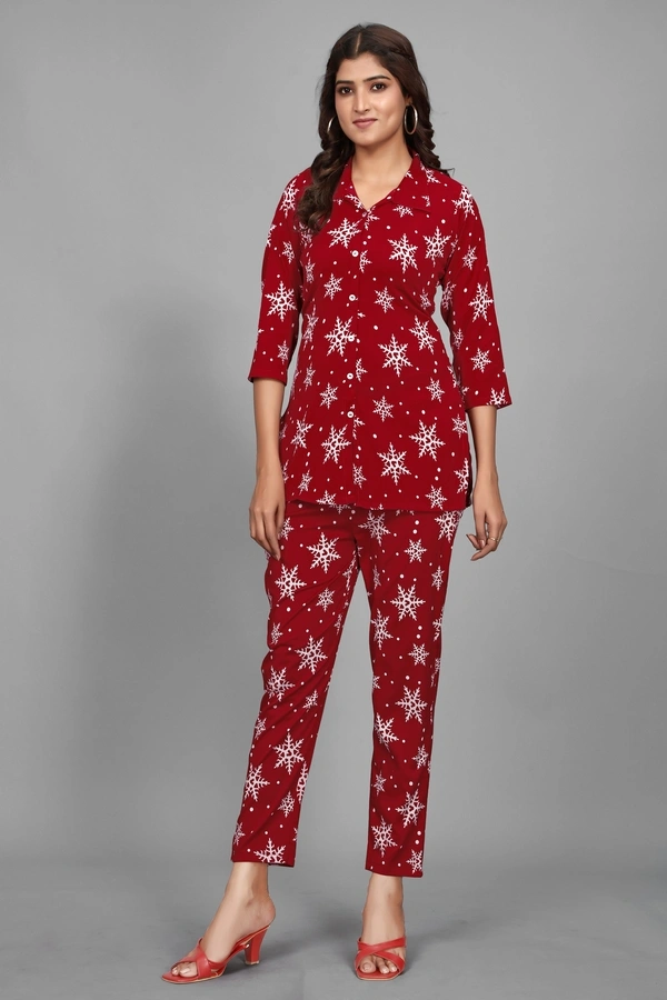 Arihant Creations Women's Rayon Printed Co-Ord Set - Stylish & Comfortable - Extra Large (XL), Extra Large (XL)