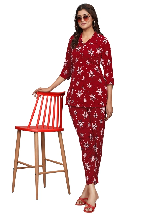 Arihant Creations Women's Rayon Printed Co-Ord Set - Stylish & Comfortable - Extra Large (XL), Extra Large (XL)