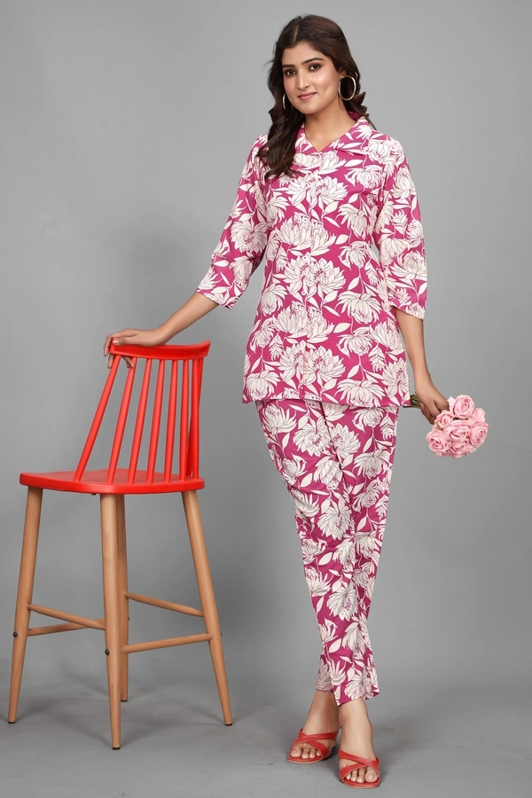 Arihant Creations Women's Rayon Printed Co-Ord Set - Stylish & Comfortable - Extra Large (XL), Extra Large (XL)