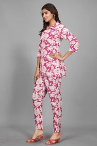 Arihant Creations Women's Rayon Printed Co-Ord Set - Stylish & Comfortable - Extra Large (XL), Extra Large (XL)