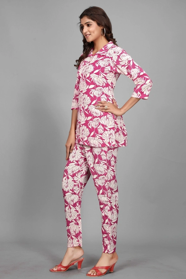 Arihant Creations Women's Rayon Printed Co-Ord Set - Stylish & Comfortable - Extra Large (XL), Extra Large (XL)