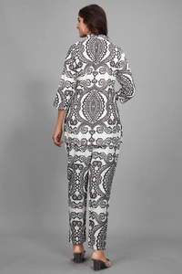 Arihant Creations Women's Rayon Printed Co-Ord Set - Stylish & Comfortable - Large (L), Large (L)