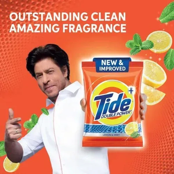 Tide Plus Detergent Washing Powder - Extra Power Lemon & Mint, 1 kg - 1 Kg