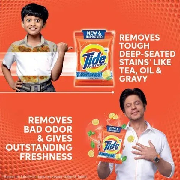 Tide Plus Detergent Washing Powder - Extra Power Lemon & Mint, 1 kg - 1 Kg