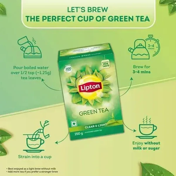 Lipton Green Tea - Pure & Light, 250 g - 250 Gm