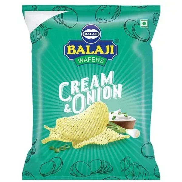 BALAJI Wafers - Cream & Onion, 135 g Pouch - 135 Gm