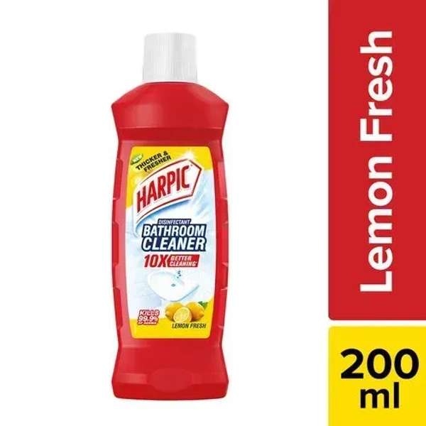Harpic Disinfectant Bathroom Cleaner Liquid, Lemon, 500 ml - 200 ml