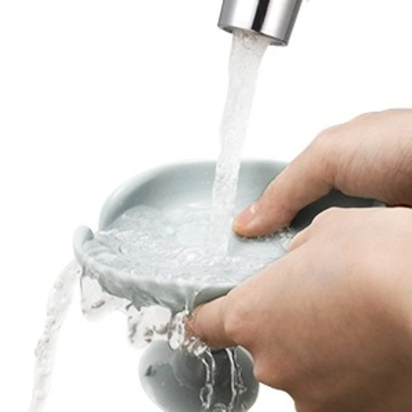 Plastic Soap Stand Holder For Bathroom Kitchen Sink Wall Single Layer With Magic Stickers (Leaf Soap Dish) (Pack Of 1) - 8.5 x 10 x 13