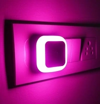 0.5W Led Plug in Smart Night Lamp with, Automatic Sensor -(, Pack of 1, Polycarbonate) - 5D x 5W x 5H Centimeters, White