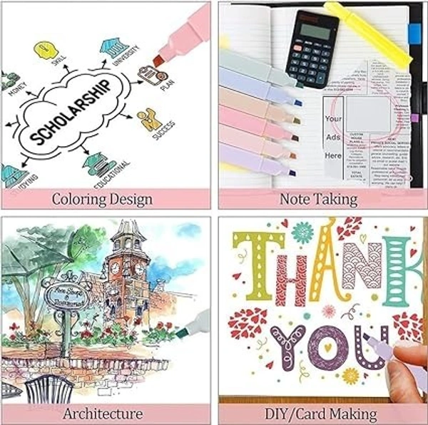 Shuttle Art 6 Pcs Aesthetic Cute Highlighters Bible Highlighters