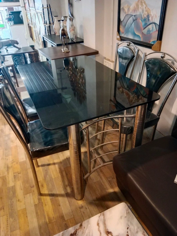 Dining Set 4 Seater - Black