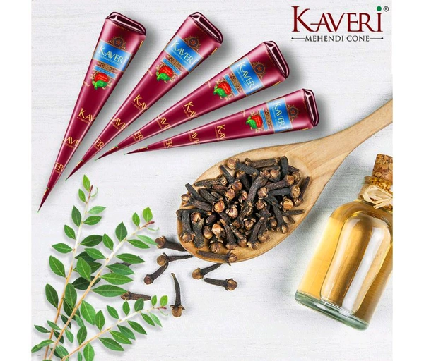 Kaveri Mehendi Cone - India’s best herbal mehendi cone, One Box 12pic