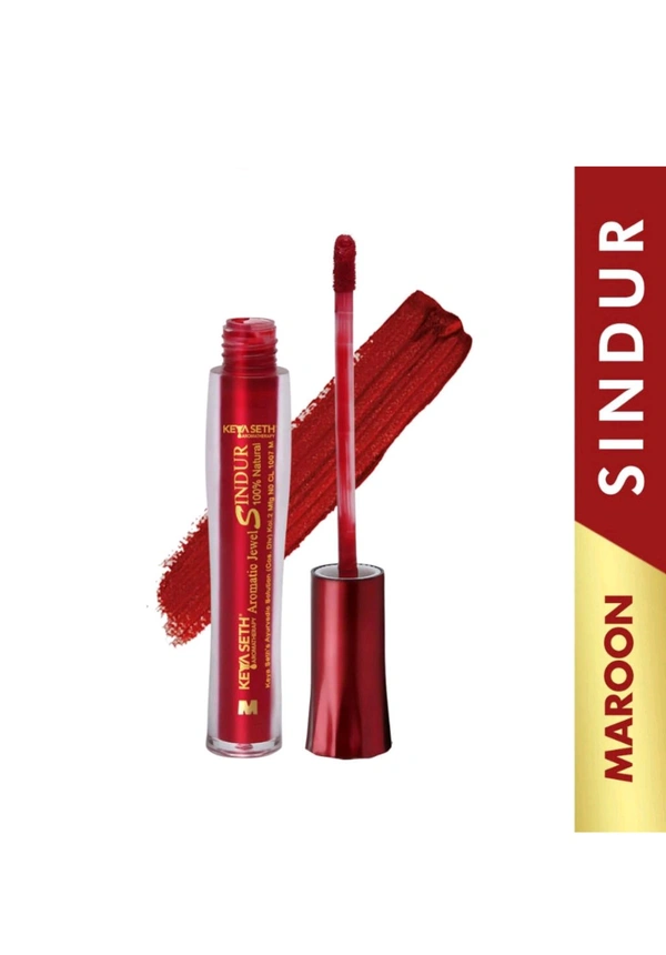 Aromatherapy 100% Natural Liquid Sindoor - Maroon  - Maroon, 5ml