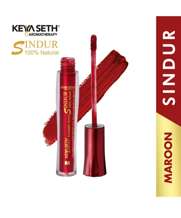 Aromatherapy 100% Natural Liquid Sindoor - Maroon  - Maroon, 5ml