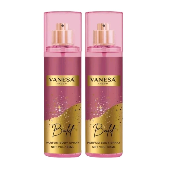 VANESA FRESH Bold Perfume Body Spray With Long Lasting Fragrance For Gents & Ladies Body Mist For Men & Women - 135ml