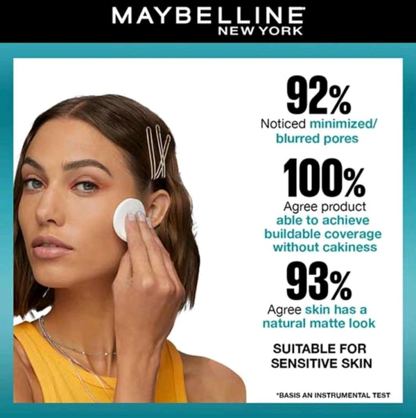 Maybelline New York Compact Powder, With SPF to Protect Skin from Sun, Absorbs Oil, Fit Me, 310 Sun Beige - 6g