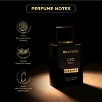 Bella Vita Organic CEO Man Intense EDP Perfume For Him  - Black, 100ml