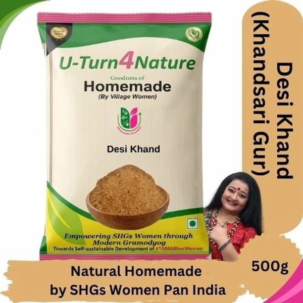 Desi Khand (Khandsari Gur) Natural, No Sugar Mixed- Simply Homemade