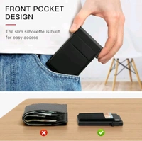 Pop Up Card Holder Wallet - Black
